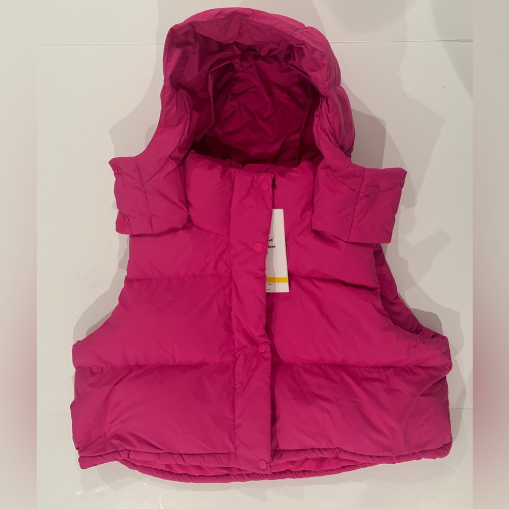 Lululemon pink Wunder Puff Super-Cropped Vest size 12
